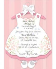 Baby Girl Dress Baby Shower Invitations