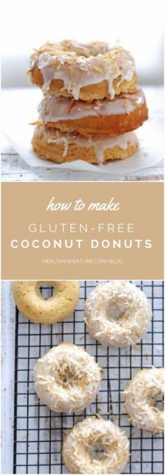 
                    
                        Living gluten-free doesn't have to mean donut-free. Excellent how-to recipe for making splurge-worthy GF Coconut Donuts. Recipe by kumquat | gretchen on HealthyAperture
                    
                