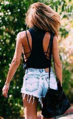 #inspo #fashion #style #summer #outfit #denim #shorts