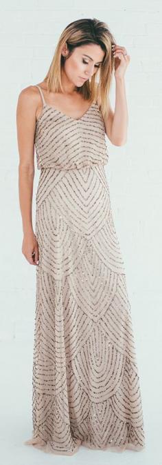 
                    
                        Blush Sequin Embellished Maxi Dress by Hello Fashion
                    
                