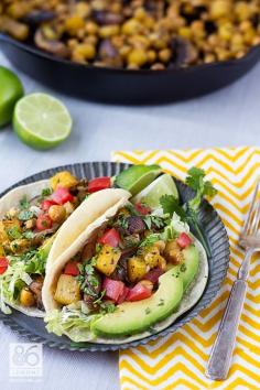
                    
                        Vegan Pineapple & Portobello Tacos with Roasted Chickpeas Recipe by 86lemons.com
                    
                