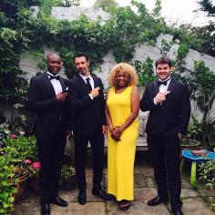 
                    
                        Patrick Mouratoglou (second from the left) next to Serena Williams' mother, Oracene Price
                    
                