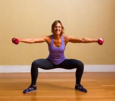 Inner Thigh Exercises- Sumo Squat with Side Arm Raises