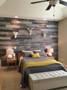 Reclaimed wood wall