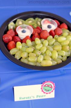 Teenage Mutant Ninja Turtles Birthday Party fruit tray