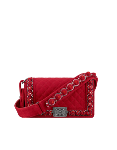 Felt Boy CHANEL flap bag with embroideries - CHANEL