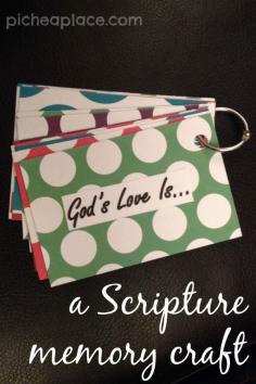 God's Love Is: Tutorial | a Scripture memory craft