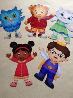 Daniel Tiger Neighborhood Wall Art Cut Outs for Birthday Party or Bedroom