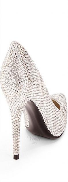 Stuart Weitzman Ventipave Swarovski Crystal Evening Pumps      ᘡղbᘠ