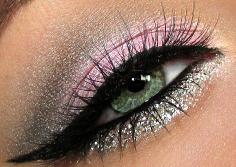 V-day Eye Makeup - #eyemakeup #pinkmakeup #pinkshadow #glittershadow #eyeshadow - bellashoot.com