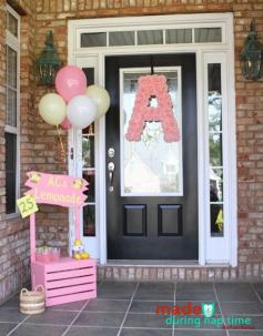 DIY Tutorial From A Catch My Party Member - How to Make A Tissue Paper Monogrammed Letter | Catch My Party...... lemonade stand