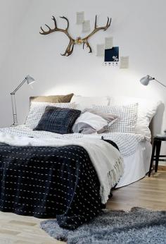 Modern bedroom - Scandinavian style is a modern way of living. The decor details are cozy, the colors so light. See more home decor ideas here: http://www.pinterest.com/homedsgnideas/