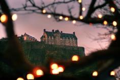 "Twinkling Castle, Edinburgh." #castle #beautiful #lights