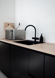 #kitchen #wood #black