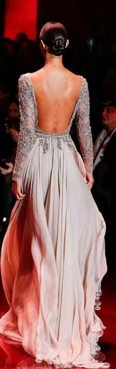 Love this gorgeous backless gown!