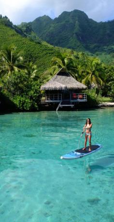 Moorea, French Polynesia standup paddle boarding #sup #paddleboarding