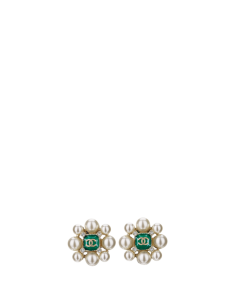 Earrings in metal, glass pearl,... - CHANEL