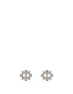 Earrings in metal set with diamantés - CHANEL