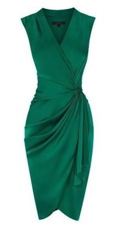 Emerald green cocktail dress. like the style and color.