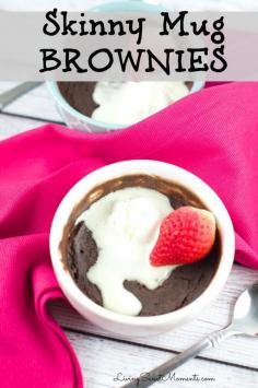 
                    
                        These delicious Skinny Mug Brownies have less than 100 calories each and are made in the microwave in just 1 minute. Moist, soft and Incredible taste! You'll love them!
                    
                
