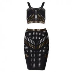 
                    
                        Starry Sexy Halter Rivets Two-piece Bandage Dress   � from www.starry97.com/...
                    
                