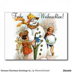 
                        
                            German Christmas Greetings with Christmas Lyrics Postcard
                        
                    
