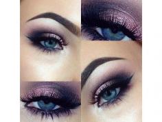 Purple eye makeup / eye shadow.  This is such a great color for fall.  Think violet storm cream eye color from Mary Kay.