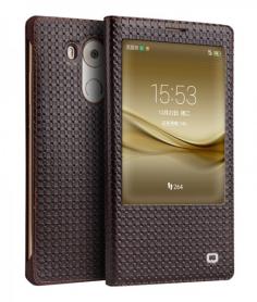 Huawei Mate 8 Lizard & Grid Pattern Magnetic Leather Case 