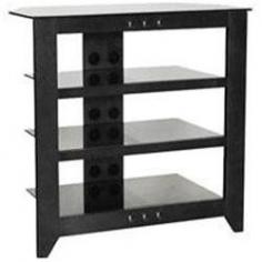The Sanus Foundations Natural Series NFAV230 is a 30-inch tall four-shelf audio stand with a contemporary design that blends perfectly into any home d+?cor. Its hardwood and graphite-finished steel construction offers a superior combination of stability and elegance. Extra-thick tempered-glass shelves support up to 50 lbs; black and mocha-finished models feature smoked glass. Top shelf rear corners are angled for positioning in corners. Features include non-slip protector pads to isolate shelves from frame, open architecture for unrestricted airflow and a concealed rear cable management channel. Tempered-glass shelves with polished edges are strong and stylish Wire management system helps keep cables concealed and organized Open architecture allows unrestricted airflow to keep AV components cool Hardwood frame is strong and solid for optimum acoustics Top shelf rear corners are angled to allow tight placement in corners Overall Dimensions: 30"(w) x 29.87"(h) x 18"(d) Top Shelf Capacity: 110.00 lb / 50 kg Middle Shelf Width: 23.00" / 58.42cm Middle Shelf Depth: 15.00" / 38.1cm Middle Shelf Capacity: 50.00 lb / 22.73 kg Bottom Shelf Width: 23.00" / 58.42cm Bottom Shelf Depth: 15.00" / 38.1cm Bottom Shelf Capacity: 70.00 lb / 31.82 kg