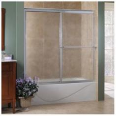 Foremost, Tdst6058, Shower Doors, Tides, Showers, Sliding, Brushed Nickel With Rain Glass Tides 60" X 58" Framed Bypass Tub Door Bring Fresh Appeal To Your Bathroom With A Tides Collection Framed Pivot Door. Starting With Tempered Safety Glass Surrounded By An Elegant Frame With Integrated Door Handle, Tides Pivot Doors Feature A Full Length Magnetic Strike For An Optimal Shower Seal. For Your Convenience, Tides Pivot Doors Can Be Installed With A Right Or Left Hand Swing Orientation Depending On Your Needs. In Addition, The Tides Pivot Door Design Provides For Up To A Â&frac12; Adjustment Allowance For Out Of Square Walls. Whether You Are Designing A New Bathroom, Or Renovating Your Current One, A Tides Collection Pivot Door Will Complement Your Space Beautifully. Tides Pivot Doors Are Covered Under The Wamm - We All Make Mistakes Program. Foremost Tdst6058 Features: Tempered Safety Glass - An Attractive Rounded Header Adds Subtle Sophistication - Features A Sturdy And Stylish Towel Bar On The Outside Panel With A Sleek Knob On The Inside Panel - Up To 3/4" Adjustment Allowance For Out Of Square Walls - Tides Sliding Doors Are Covered Through The Wamm Program For Mistakes Cutting Headrails, Bottom Tracks And Thresholds During Installation - Clear Shield Clean Glass Technology Resists Staining From Hard Water Deposits, Surface Corrosion, Staining And Discoloration - Clearshield Does Not Support Growth Of Bacteria, Making Our Shower Doors Much Easier To Clean Compared To Untreated Glass - And Eliminates The Need For Harsh And Abrasive Cleaning Products - Foremost Tdst6058 Specifications: Height: 58" - Frame Type: Framed - Material: Tempered Glass - Door Type: Bypass - Door Installation: Reversible (Left Or Right) - Country Of Origin: Us - Product Weight: 66.2 Lbs. - Foremost Wamm Program: The Wamm Program: We All Make Mistakes! Cut The Header Just A Bit Too Short? Things Happen. Foremost Understands. With Our Pledge To Superior Customer Service For All Of Your Shower Enclosure Needs. We Offer Wamm Program. Make A Mistake And Give Us A Call. Offer Applies To Head Rails, Bottom Tracks, And Thresholds That Have Been Cut Incorrectly. Our Customer Service Team Will Work With You To Resolve Your Issues.