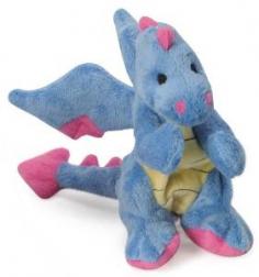 goDog Dragons Small Periwinkle with Chew Guard Technology Tough Plush Dog Toy