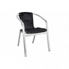 Features- These Rustproof Aluminum chairs are lightweight yet very durable and stackable- Commercial use in high traffic areas- Used at restaurants, resorts, hotels, weddings- Ideal for indoor and outdoor use- Material - Extra thick 2mm- Aluminum Frames- Color - Black- SKU: SRCT155