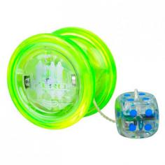 How do you create the world's best high performance light up yo-yo? By combining the popular FH Zero design with Pulse 's LED light technology! FH Zero with Pulse Technology features a wide/flared shape, recessed response system, and LED light technology that blinks, pulses, and changes colors as well as patterns as it spins! Attach the included LED light up counter-weight to perform extreme in the dark counter-weight tricks! Requires (1) LR1121 button cell battery (included). For children ages 8 and up. WARNING: CHOKING HAZARD - Small parts. Not for children under 3 years. Material: Plastic, Steel, Cotton, Electronic Components. Dimensions: 2" L x 2" W x 2" H Weight: 0.13 lbs.