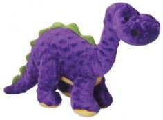 goDog Dinos Bruto Purple Large with Chew Guard Technology Tough Plush Dog Toy