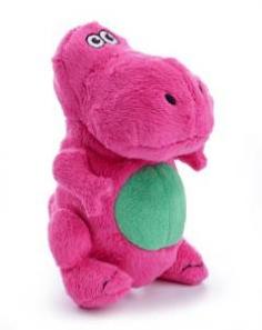goDog Dinos T-Rex Pink Large with Chew Guard Technology Tough Plush Dog Toy