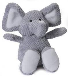 goDog Checkers Elephant with Chew Guard Technology Tough Plush Toy Gray Large