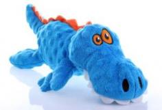 goDog Gators Large Blue with Chew Guard Technology Tough Plush Dog Toy