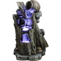 Yosemite CW85083 12" Free Standing Outdoor Three-Tiered Steps with Vase FountainThis polyresin fountain features a three tiered step design with a sleek and antique finish. The fountain craft also includes soft purple light that enhances the beauty of this masterpiece. Clear water cascades from the pointed mouth of a unique vase. Yosemite CW85083 Features: Handcrafted out of polyresin which guarantees durability Includes submersible pump Great for indoor or outdoor use Lightweight construction allows easy placement and movement3 watt LED accent light included6 watt submersible pump Warranty: 1 YearYosemite CW85083 Specifications: Height: 11.8"Width: 20.9"Depth: 13.4"Bulb Type: LEDWattage: 3UL Listed: Wet LocationYosemite CW85083 Warranty Information: Any fountain sold by an authorized Yosemite Home Decor reseller are warranted by Yosemite when used for its intended purpose as designated by the manufacturer. Warranty is limited to one year after the date of purchase against defects in workmanship or materials and limited in that; consumables (pump, bulbs, and filters) and concealed cosmetic damages (outside of 30 days) are not covered by Yosemite. Any product to be determined by Yosemite to be defective in material or workmanship will be returned to a Yosemite branch or authorized location. Yosemite reserves the right to repair or replace the product, or refund the purchase price of the product if deemed necessary. Refund and warranty is limited to the price of the product and not in any way associated with installation, fabrication and/or shipping charges.