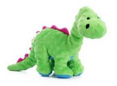 goDog Dinos Bruto Green Large with Chew Guard Technology Tough Plush Dog Toy