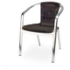 SOUR1060: Features: -Arm chair. -Material: Rustproof aluminum. -Designed to commercial specifications for resorts, hotels and the discerning homeowner. -Lightweight yet very durable and stackable. -Ideal for indoor or outdoor patios, restaurants, cafes, weddings or for any gathering. -Manufactured for commercial use in high traffic areas. Style: -Modern. Finish: -Espresso. Secondary Frame Material: -Aluminum. Dimensions: -Seat: 17 H x 15 D. -Overall: 28 H x 22 W x 24 D. -Weight: 8 lbs. Overall Height - Top to Bottom: -28. Overall Width - Side to Side: -22. Overall Depth - Front to Back: -24.