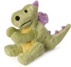 goDog Dragons Small Lime with Chew Guard Technology Tough Plush Dog Toy