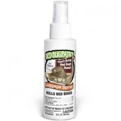 Bed Bug Patrol Travel and Luggage Spray from Lewis N. Clark prevents bed bugs from hitching a ride home with you. Bed bugs can be found in even the cleanest hotel rooms, resorts, and homes. Protect yourself by spraying hotel beds, luggage, and dressers with this highly effective, all-natural solution. Made from organic clove and peppermint oils, it kills bed bugs on contact, preventing them from creeping into your clothes and traveling back with you to infest your home. The non-staining formula is child and pet-safe, chemical-free, has a pleasant scent, and is effective on active bed bugs, as well as eggs and larva.