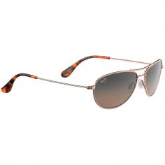 The Maui Jim Womens Baby Beach Polarized Sunglasses sport incredibly light and strong titanium frames in a stylish aviator fit ideal if you are looking for a combination of modern and classic design. PolarizedPlus2 lenses eliminate 99.9% of glare and 100% of harmful UV rays while enhancing color transmission, thanks to their patented multilayer design. MauiGradient technology has also been integrated into the lenses to create a darker coating at the top that gradually gets lighter moving down the lenses. HCL Bronze lenses are perfect for variable conditions, from full sun to overcast, and have Clearshell Scratch Coating for added protection. Neutral Gray lenses are perfect on bright sunny days. Fitted with anti-corrosive hinges for years of reliability. Double-bridge design with adjustable, nonslip silicone nose pads for a secure, comfortable fit. Includes Maui Jim case and cleaning cloth. The Skin Cancer Foundation recommends this product as an effective UV filter for the eyes and surrounding skin. Size: S. Color: Hcl Bronze. Gender: Female. Age Group: Adult. Type: Polarized.