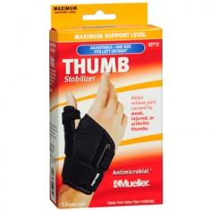 Helps relieve pain caused by weak, injured or arthritic thumbs and supports and limits the motion of the thumb. Allows for full finger movement. Provides warmth to the thumb area and joint. Ideal for use on soft tissue injuries, ligament strains, gamekeeper s thumb, osteoarthritis, and degenerative joint disease. Fits left or right 3 Breathable fabrics for extended wear 5 Two stays provide maximum support 8 Three adjustable straps for custom fit 10 Antimicrobial* 11 Latex free *The antimicrobial treatment is intended to protect the brace and does not extend protection to the skin.
