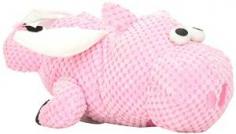 goDog Checkers Flying Pig with Chew Guard Technology Tough Plush Dog Toy Large