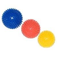 Massage balls relax sore muscles. Feel great on feet and back. Easy to catch and throw. Blue yellow and red. Set available in 3 sizes. The j/fit Mini Massage Balls are more than just colorful toys- they can be used for massage therapy and for improving dexterity. Ideal for the feet and back the little balls are easy to hold catch and throw with their rubbery texture. They come in blue yellow and red and measure 8 9 and 10 centimeters in diameter. About j/fitJ/fit is committed to providing high-quality fitness equipment at reasonable prices. The selection has expanded from 10 products to over 300 in order to meet the needs of the marathoner the beginner and everyone in between. The fitness world is constantly changing and j/fit aims to be on the forefront of the latest technology at each juncture.