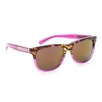 These sleek pink sunglasses by Marc by Marc Jacobs showcase square frames. With Havana detailing along the top of the frames, these shades are finished with mirrored UV protected lenses. Color options: Pink Style: Square Model: MMJ 360/N LKE Protection: UV Protected Nose bridge: Not applicable Includes: Case (may vary from picture), cloth and authenticity card Country of origin: Italy Dimensions: Lens 54mm x bridge 17mm x arms 140mm All measurements are approximate and may vary slightly from the listed information Lens Type: Mirrored Shape: Square Age: Adult Type: Full-Frame Gender: Women, Men Material: Plastic Style: Fashion, Designer, Business Lens Color: Rose Color: Tortoise