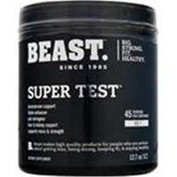 Super Test&reg; is the finest testosterone booster on the market. Workout enthusiasts everywhere now demand it because Super Test&reg; is designed to help them build muscle mass, improve strength, increase sex drive, help detoxify their system, and maintain their bodies for optimum fitness and health. Testosterone has always been the most coveted of the anabolic hormones and occurs naturally in the body. However, as people age, the body's testosterone levels drop significantly. Super Test&reg; delivers maximum testosterone support. The Super Test&reg; formula contains four different forms of Arginine to maximize nitric oxide to promote muscle growth and stamina. It also has powerful inhibitors to support the reduction of estrogen and DHT. Super Test&reg; is also formulated to help clean and detoxify the system. The liver and kidneys become overworked and strained due to the demanding diet and supplement requirements of athletes and weight trainers. Super Test&reg; contains detoxifiers to keep these vital organs functioning at optimum levels. If you are serious about working out and want to perform at your best, Super Test&reg; will help you achieve your fitness goals."Super Test&reg; works with all of the other Beast supplements. This team of products is ready to help anybody who is serious about getting big, being strong, keeping fit and staying healthy.