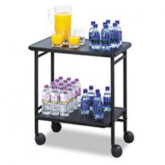 26W x 15D x 30H inches. Lightweight refreshment/beverage cart. Sturdy steel construction. Folds for easy storage when not in use. Smooth-rolling, locking casters. Powder coat finish. The Folding Office/Serving Cart provides the ideal way to offer quick and convenient refreshment service. It features sturdy steel construction with an easy-to-clean powder-coat finish. Refreshments can be offered on top while additional supplies can be stored on the lower shelf. Smooth-rolling, locking casters make for easy transport. This cart also folds up for easy storage when not in use. Ideal for offices, conference rooms, board meetings, or even family gatherings. About Safco ProductsSafco products were specifically developed to meet the changing needs of the business world, offering real design without great expense. Each product is designed to fit the needs of individuals and the way they work, by enhancing comfort and meeting the modern needs of organization in the workplace. These products encourage work-area efficiency and ultimately, work-life efficiency: from schools and universities, to hospitals and clinics, from small offices and businesses to corporations and large institutions, airports, restaurants, and malls. Safco continues to offer new colors, new styles, and new solutions according to market trends and the ever-changing needs of business life.