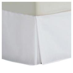 200 thread count poly/cotton blend. Clean white color. Tailored design with pleated corners. Choice of sizes. Machine washable, dryer safe. Your bed can be a snappy dresser with the ultra fashionable Divatex Home Fashions 200 Thread Count Dust Ruffle - White. This tailored dust ruffle is available in your choice of sizes, and features two pleats on the top corners so it neatly for a crisp look. About Divatex Home Fashions Inc. Initially a family owned and operated business, Divatex has far outgrown its humble beginnings in 1990 and has expanded the world over. Divatex is constantly looking to improve its products and examines both emerging trends and technologies in the textile industry and consumer marketplace. For the bedroom and bath, from sheets to towels, Divatex is quickly becoming an industry giant, while still remaining committed to quality and customer service. Size: California King.